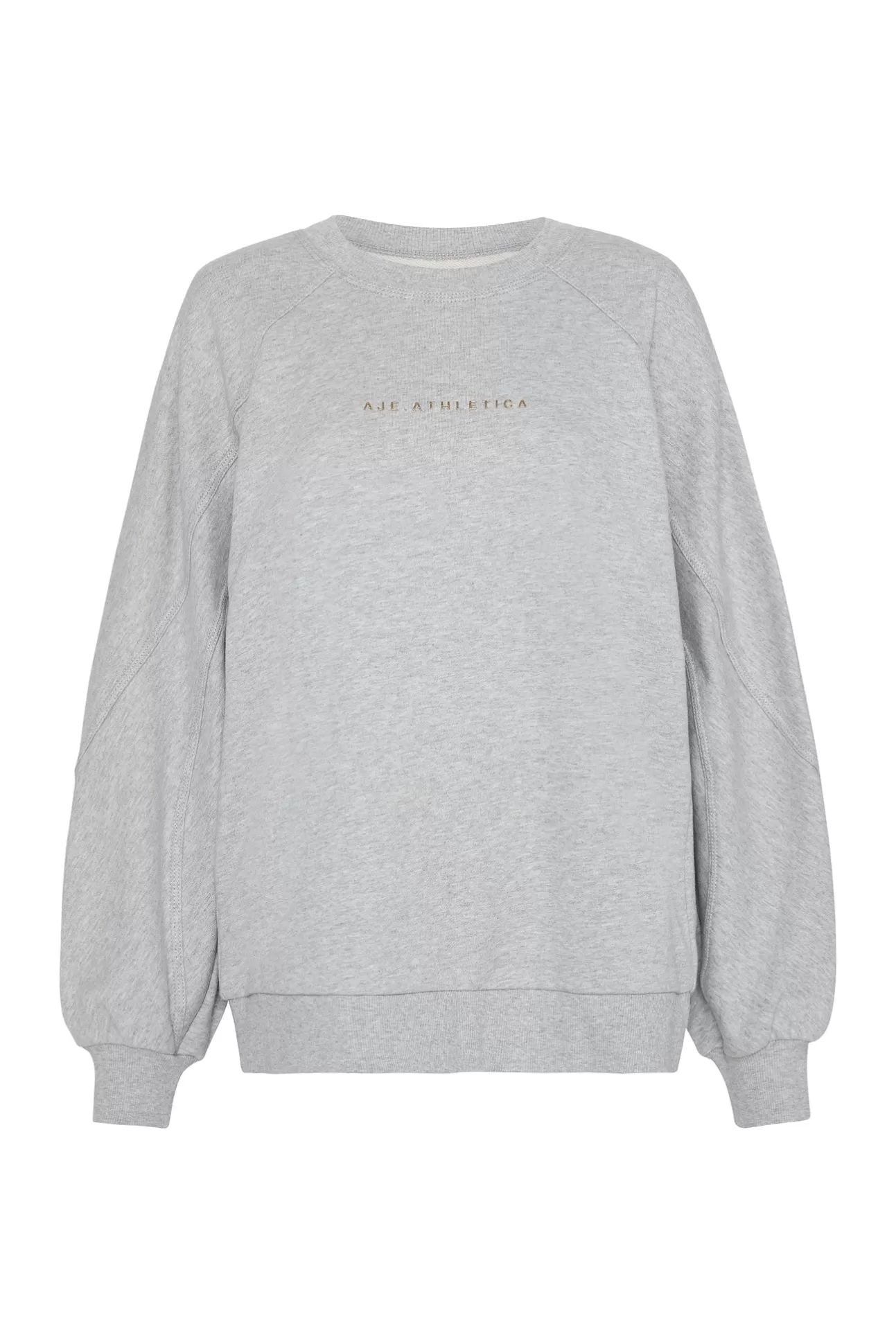 Aje ATHLETICA All Rounder Logo Crew Jumper 410 Grey Marle Cheap