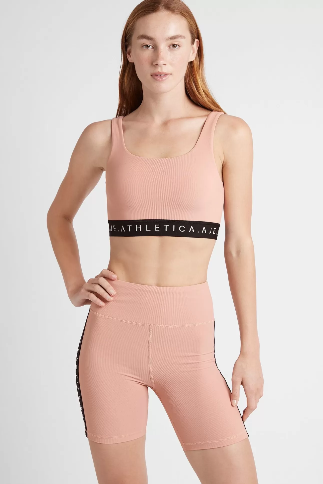 Aje ATHLETICA Essential Sports Bra 302 Sunset Pink Flash Sale