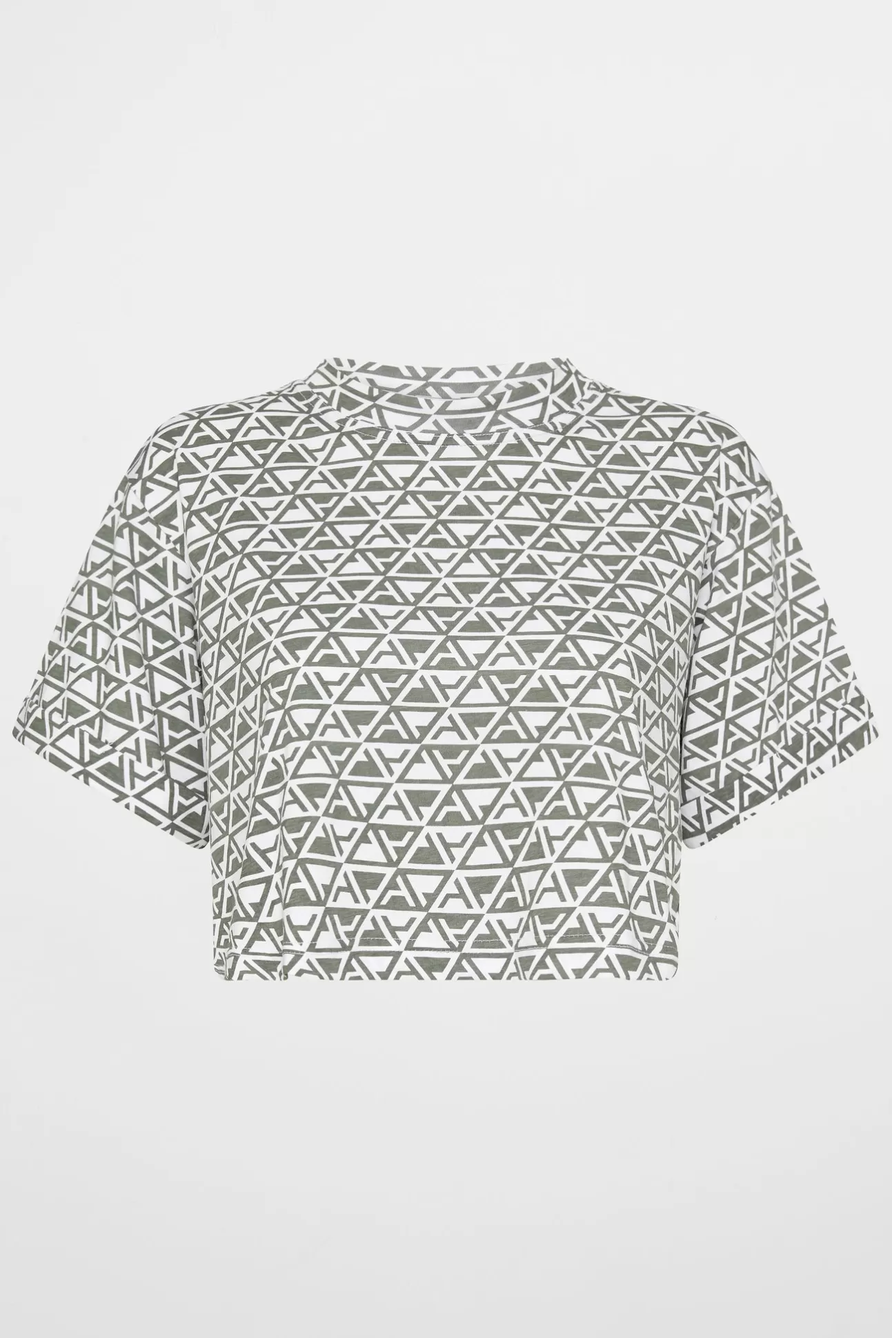 Aje ATHLETICA Geo Print Crop T-Shirt 105 Geo Print/White Best