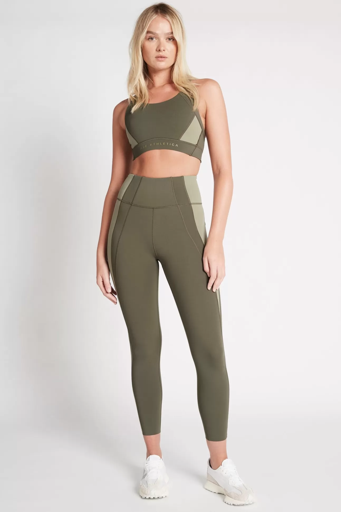 Aje ATHLETICA High Rise Signature Logo 7/8 Legging 210 Forest Green/Sage Best Sale
