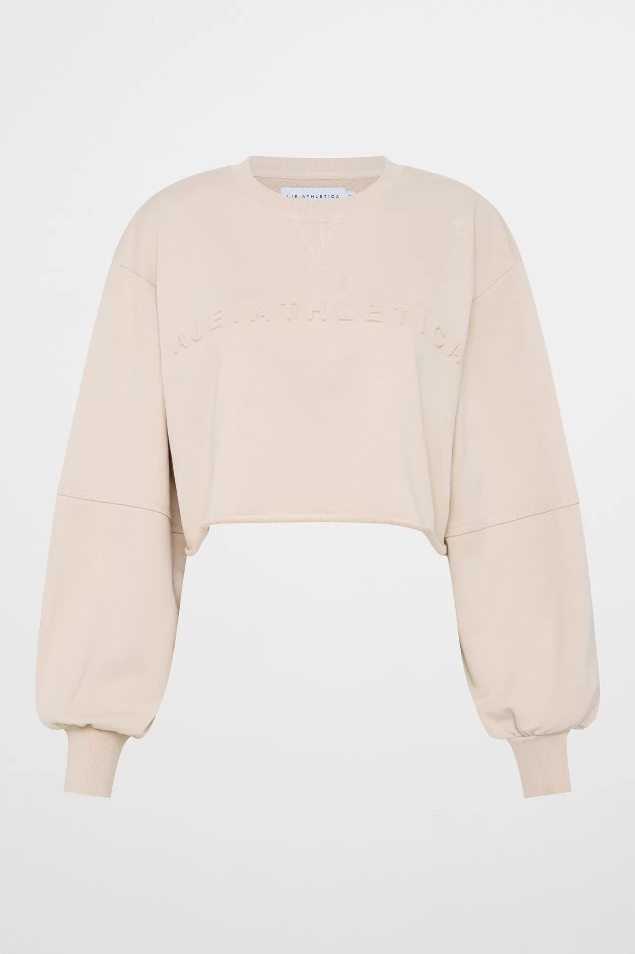Aje ATHLETICA Terry Crop Top 413 Latte Beige Sale
