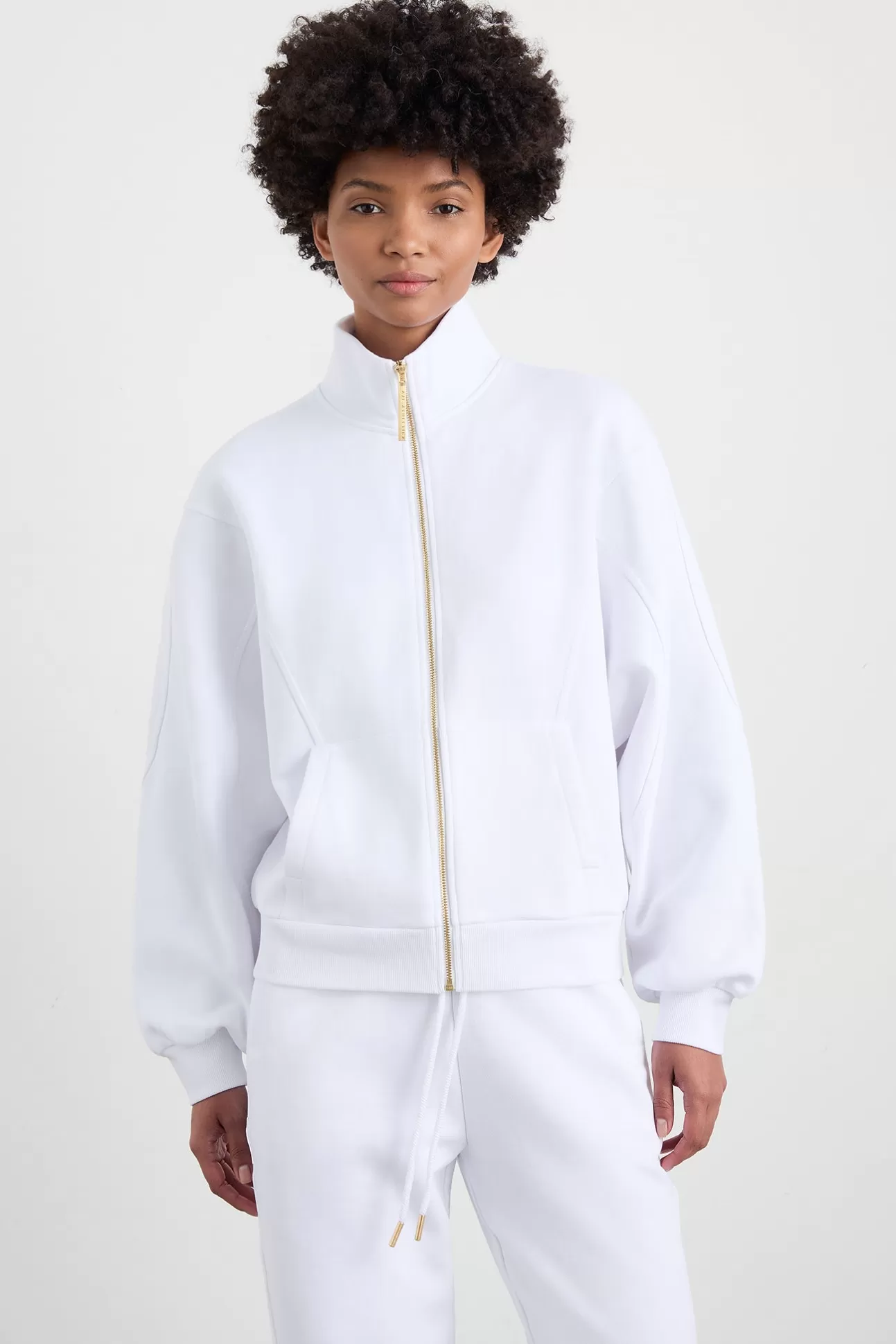 Aje ATHLETICA Terry Zip Jacket 772 White Sale