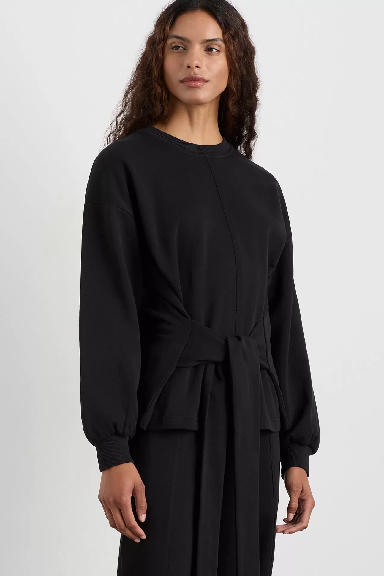 Aje ATHLETICA Tie Back Jumper 122 Black Clearance