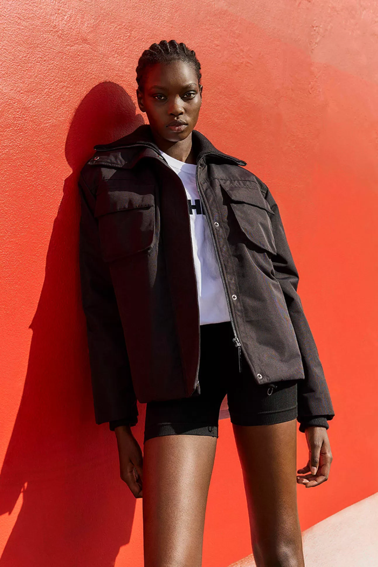 Aje ATHLETICA Wide Collar Puffer 025 Black Online