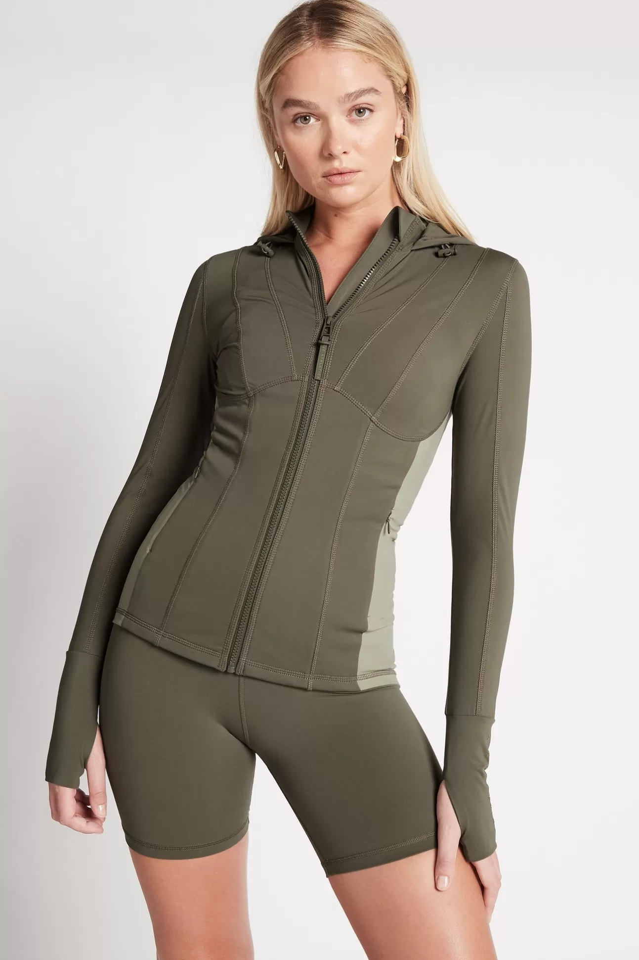 Aje ATHLETICA Zip Up Jacket 709 Forest Green/Sage Shop