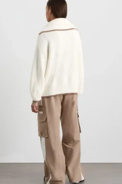 1/4 Zip Ribbed Knit Jumper 431