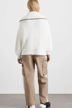 1/4 Zip Ribbed Knit Jumper 431