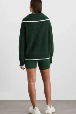 1/4 Zip Ribbed Knit Jumper 431