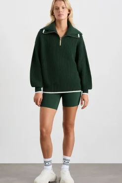 1/4 Zip Ribbed Knit Jumper 431