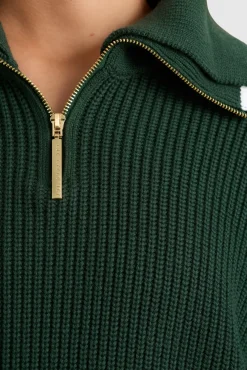 1/4 Zip Ribbed Knit Jumper 431