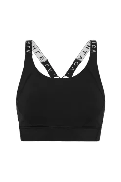 Adjustable Strap Logo Tape Sports Bra 321