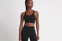 Adjustable Strap Logo Tape Sports Bra 321