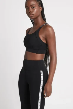 Adjustable Strap Logo Tape Sports Bra 321