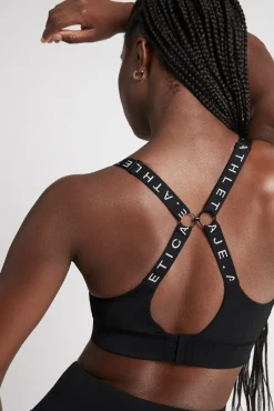 Adjustable Strap Logo Tape Sports Bra 321