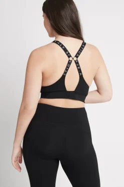 Adjustable Strap Logo Tape Sports Bra 321