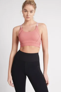 Adjustable Strap Logo Tape Sports Bra 321
