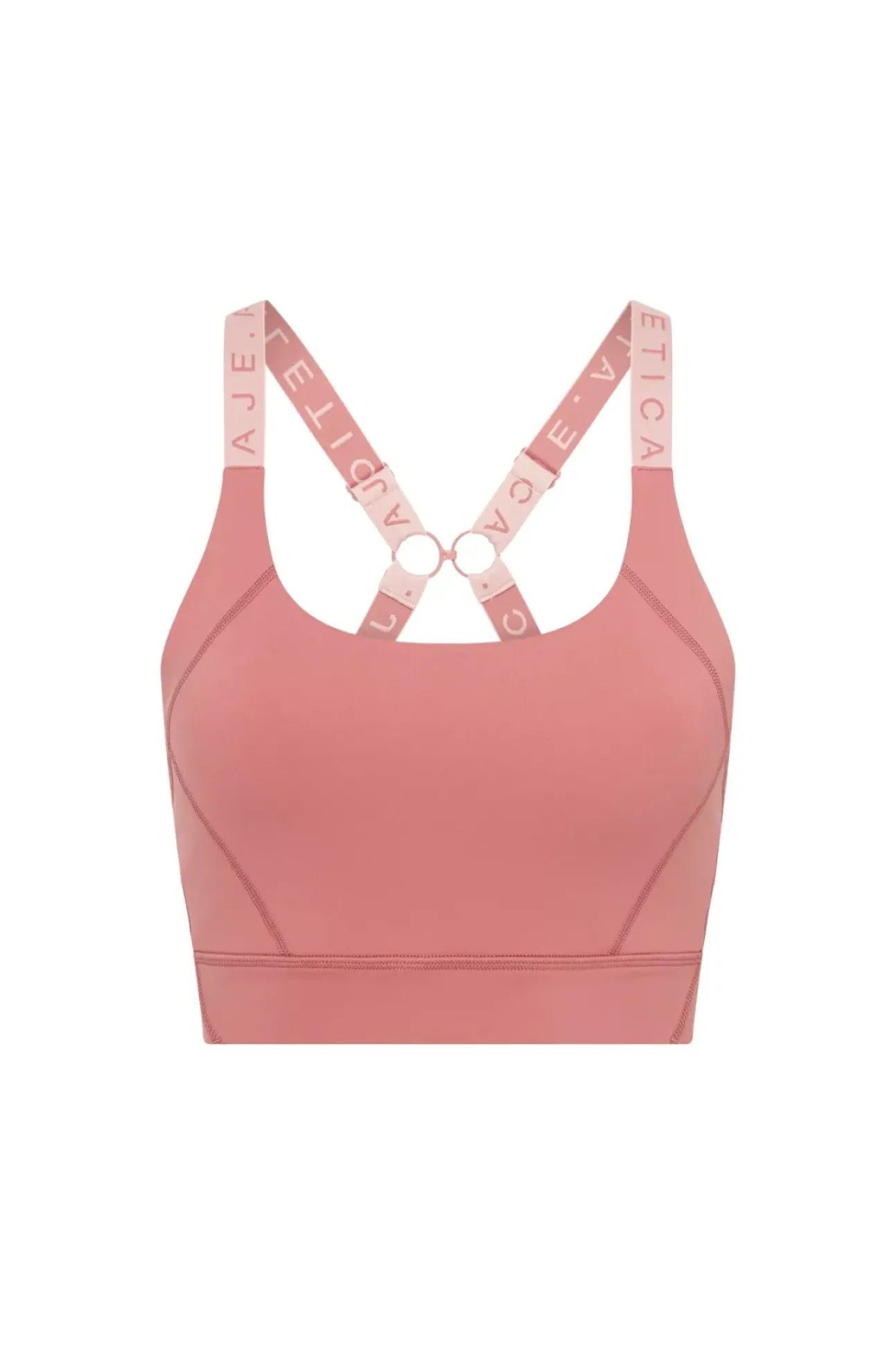 Adjustable Strap Logo Tape Sports Bra 321