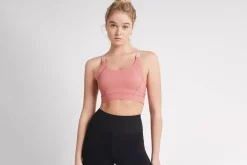 Adjustable Strap Logo Tape Sports Bra 321