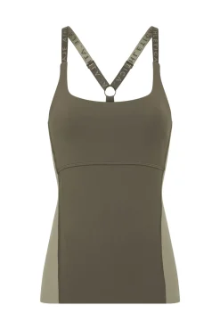 Adjustable Strap Longline Racerback Tank 117