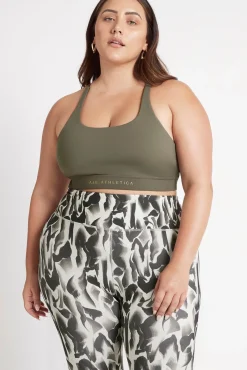 Adjustable Strap Ribbed Cross Back Sports Bra 322