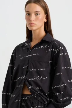 All Over Logo Spray Shirt 406