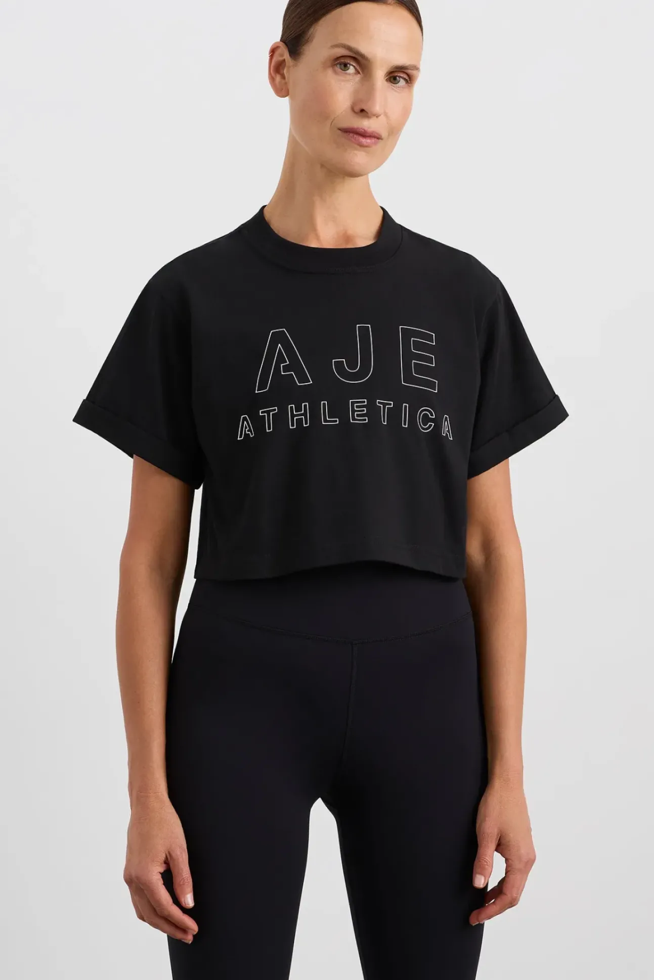 Block Logo Cropped Tee 105