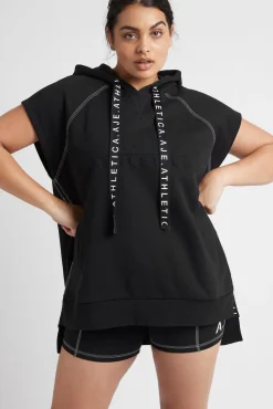 Classic Longline Short Sleeve Hoodie 404