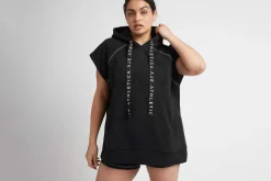 Classic Longline Short Sleeve Hoodie 404