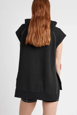 Classic Longline Short Sleeve Hoodie 404