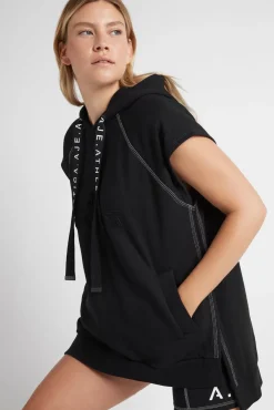 Classic Longline Short Sleeve Hoodie 404