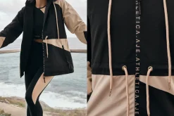 Colour Block Long Jacket 731