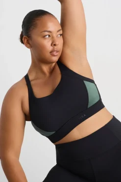 Contrast Adjustable Strap Sports Bra 321