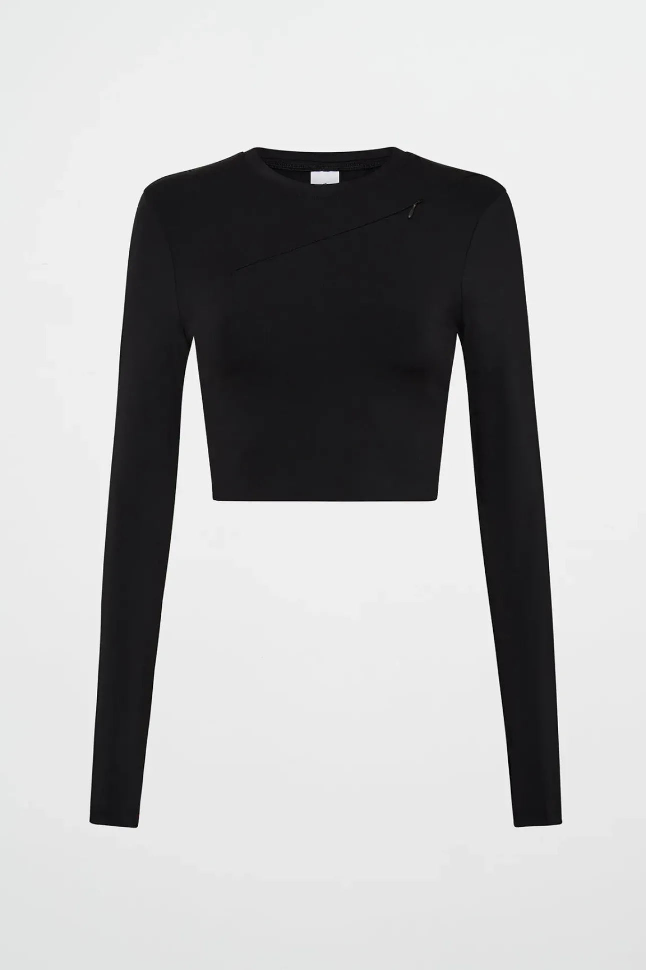 Contrast Long Sleeve Crop Top 389