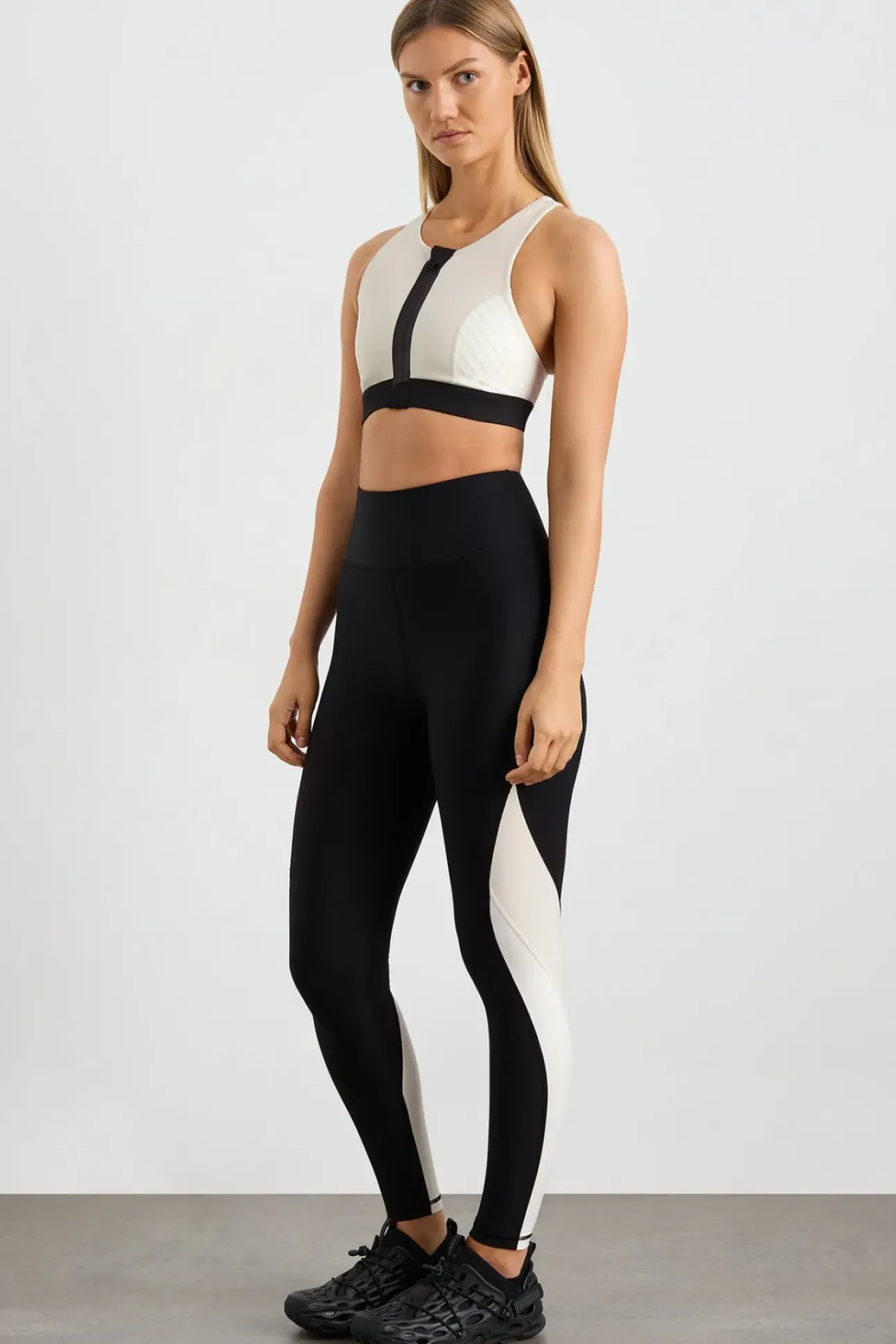 Contrast Panel Full Length Legging 232