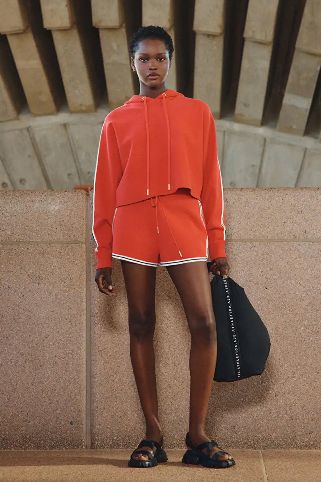 Crop Knit Hoodie 405