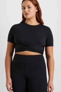 Crop Twist Front Tee 130