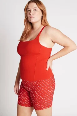 Cropped Adjustable Strap Racerback Tank 117