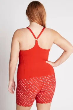 Cropped Adjustable Strap Racerback Tank 117