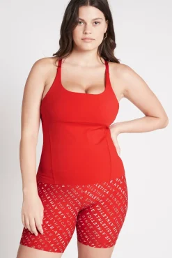 Cropped Adjustable Strap Racerback Tank 117