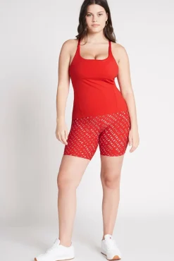 Cropped Adjustable Strap Racerback Tank 117