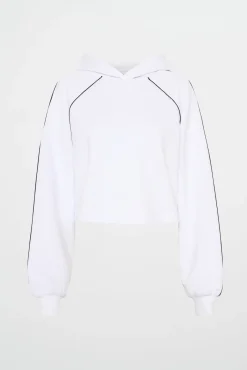 Cropped Contrast Hoodie 405