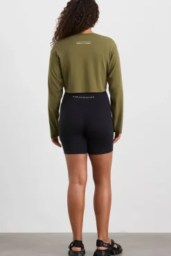 Cropped Crossover Long Sleeve Top 440