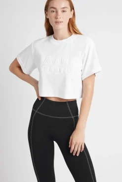 Cropped Embossed Classic Logo T-Shirt 105