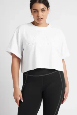 Cropped Embossed Classic Logo T-Shirt 105