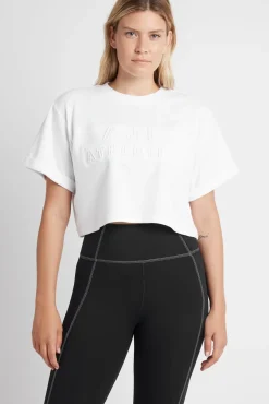 Cropped Embossed Classic Logo T-Shirt 105