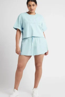 Cropped Embossed Classic Logo T-Shirt 105