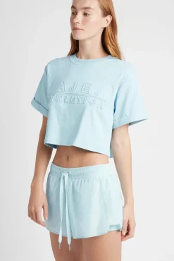 Cropped Embossed Classic Logo T-Shirt 105