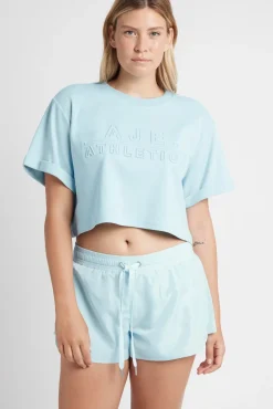 Cropped Embossed Classic Logo T-Shirt 105