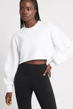 Cropped Embossed Logo Crew Jumper 413