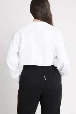 Cropped Embossed Logo Crew Jumper 413